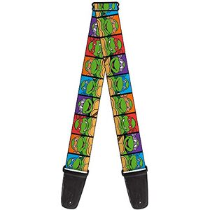 Buckle-Down Teenage Mutant Ninja Turtles GS-WNT007 gitaarband, zwart, meerkleurig, 5,1 cm breed Buckle-Down Teenage Mutant Ninja Turtles GS-WNT007 gitaarband, zwart, meerkleurig, 5,1 cm breed