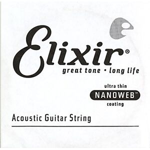 Elixir ® Strings 80/20 bronzen losse snaar voor akoestische gitaar met NANOWEB®-Coating (.039) Elixir ® Strings 80/20 bronzen losse snaar voor akoestische gitaar met NANOWEB®-Coating (.039)