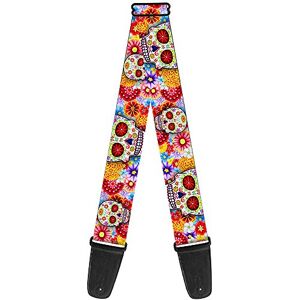 Buckle-Down Gitaarband Sugar Skull Starburst Wit/Multi Color 2" Breed 29-54" Lengte Buckle-Down Gitaarband Sugar Skull Starburst Wit/Multi Color 2" Breed 29-54" Lengte
