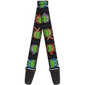 Buckle-Down Gitaarband 2.0" Wide Classic TMNT Expessions/Battle Gear Gray/Multi Color Buckle-Down Gitaarband 2.0" Wide Classic TMNT Expessions/Battle Gear Gray/Multi Color