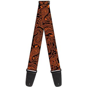 Buckle-Down Gitaarband Bandana Schedels Zwart Oranje 2 Inch Breed (GS-W32816) Buckle-Down Gitaarband Bandana Schedels Zwart Oranje 2 Inch Breed (GS-W32816)