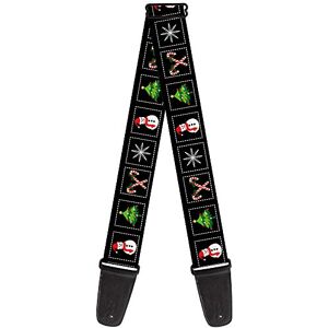 Buckle-Down GS-W35532 "Christmas Blocks Zwart/Wit/Multi Color" Gitaarband Buckle-Down GS-W35532 "Christmas Blocks Zwart/Wit/Multi Color" Gitaarband