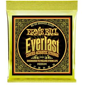 Ernie Ball Everlast Medium Coated 80/20 Bronze snaren voor akoestische gitaar 13-56 gauge Ernie Ball Everlast Medium Coated 80/20 Bronze snaren voor akoestische gitaar 13-56 gauge