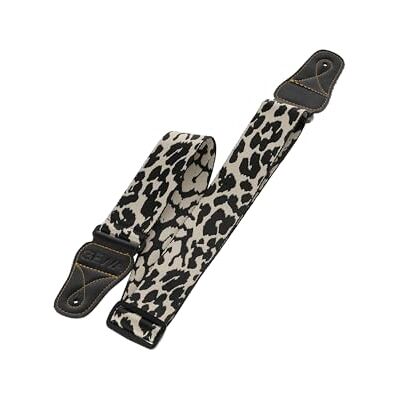 GEWA Gitaarband Animal Edition Stoffen band Breedte 50 mm zacht en comfortabel Lederen uiteinden met siernaad Verstelbaar 89-147 cm Motief Panter GEWA Gitaarband Animal Edition Stoffen band Breedte 50 mm zacht en comfortabel Lederen uiteinden met siernaad Verstelbaar 89-147 cm Motief Panter