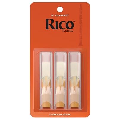 D'Addario Rico Organic Bb Klarinetrieten, Sterkte 2.0, 3 Pak D'Addario Rico Organic Bb Klarinetrieten, Sterkte 2.0, 3 Pak