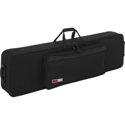 Gator Cases Lichtgewicht keyboardkoffer met Trekgreep en Wielen; Past op Slim 76-toetsen keyboards (GK-76SLIM) Gator Cases Lichtgewicht keyboardkoffer met Trekgreep en Wielen; Past op Slim 76-toetsen keyboards (GK-76SLIM)