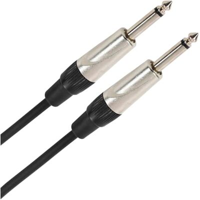 Plugger Male Jack/Male Mono 15 m Kabel, Zwart Plugger Male Jack/Male Mono 15 m Kabel, Zwart