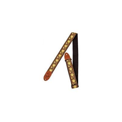 Fender 922-0060-102 Gretsch 922-0060-102 gitaargordel, geel zonder oranje, bruin uiteinde Fender 922-0060-102 Gretsch 922-0060-102 gitaargordel, geel zonder oranje, bruin uiteinde