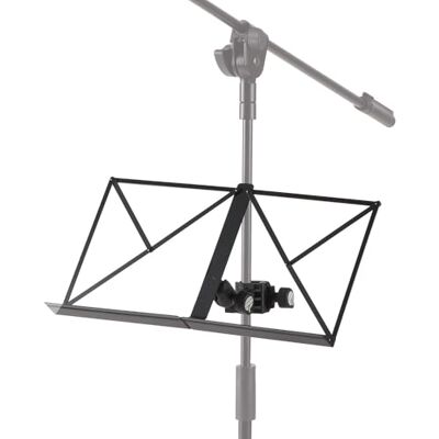 QUIK LOK MUS/003 scharnierarm met inklapbare muziekstandaard, oppervlak 460 x 240 mm, universele klem diameter 15-35 mm, licht en opvouwbaar, ideaal voor muzikanten, kleur zwart QUIK LOK MUS/003 scharnierarm met inklapbare muziekstandaard, oppervlak 460 x 240 mm, universele klem diameter 15-35 mm, licht en opvouwbaar, ideaal voor muzikanten, kleur zwart