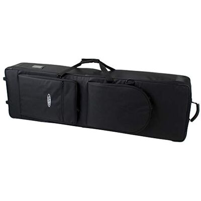 Classic Cantabile Keyboardtas met wieltjes 129cm zwart (stevige gigbag, binnenmaten 129 x 36 x 16 cm, dubbel gesponnen en geweven nylonstof, klittenband draaggreep, 2 grote buitenvakken) Classic Cantabile Keyboardtas met wieltjes 129cm zwart (stevige gigbag, binnenmaten 129 x 36 x 16 cm, dubbel gesponnen en geweven nylonstof, klittenband draaggreep, 2 grote buitenvakken)