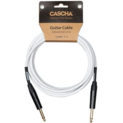 CASCHA Advanced Line Gitaarkabel, wit, 3m CASCHA Advanced Line Gitaarkabel, wit, 3m