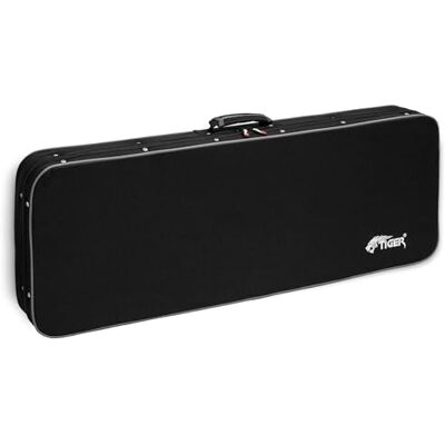 Tiger Volledig Formaat Koffer voor Elektrische Gitaar 39" Gegoten schuimkoffer met draaggreep, dubbele opslag, Oxford 600D buitenkant en 22 mm pluche voering Tiger Volledig Formaat Koffer voor Elektrische Gitaar 39" Gegoten schuimkoffer met draaggreep, dubbele opslag, Oxford 600D buitenkant en 22 mm pluche voering
