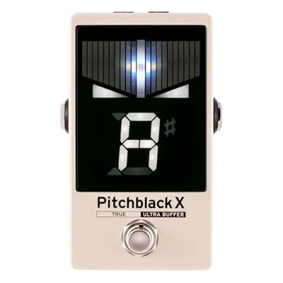 Korg Pitchblack X-serie PB-X True Bypass High Precision Chromatische Pedaal Tuner voor Gitaar/Bas Crème Korg Pitchblack X-serie PB-X True Bypass High Precision Chromatische Pedaal Tuner voor Gitaar/Bas Crème