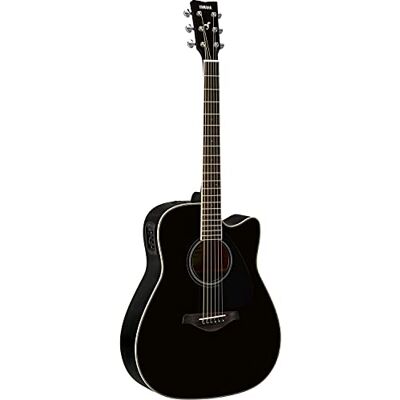Yamaha FGX820C Elektrische akoestische gitaar, dreadnought ontbrekende schouders, schaal 24,96 inch, massief sparrenhout, bodem en frame van mahonie, pickup/preamp-systeem 66, zwart Yamaha FGX820C Elektrische akoestische gitaar, dreadnought ontbrekende schouders, schaal 24,96 inch, massief sparrenhout, bodem en frame van mahonie, pickup/preamp-systeem 66, zwart