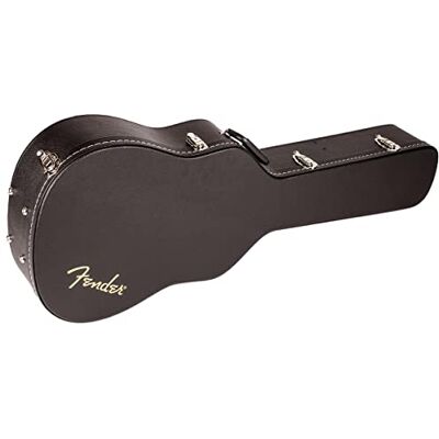 Fender Hardcase Dreadnought Akoestische Gitaarkoffer, Zwart Geschikt voor 6- en 12-snarige dreadnoughts, 2,5 cm dikke schuimvulling, dikke pluche voering Fender Hardcase Dreadnought Akoestische Gitaarkoffer, Zwart Geschikt voor 6- en 12-snarige dreadnoughts, 2,5 cm dikke schuimvulling, dikke pluche voering