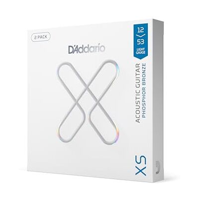 D'Addario XS Akoestische Gitaarsnaren, Fosforbrons, Custom Licht, 11-52, 2-Pack D'Addario XS Akoestische Gitaarsnaren, Fosforbrons, Custom Licht, 11-52, 2-Pack