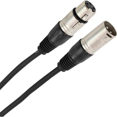Plugger Kabel XLR vrouwelijk 3b mannelijk 3b 0,60 m zwart Plugger Kabel XLR vrouwelijk 3b mannelijk 3b 0,60 m zwart