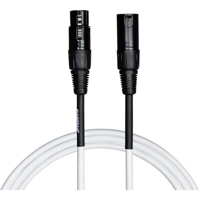 CASCHA Standaard Line Microfoonkabel (XLR), wit, 3m CASCHA Standaard Line Microfoonkabel (XLR), wit, 3m