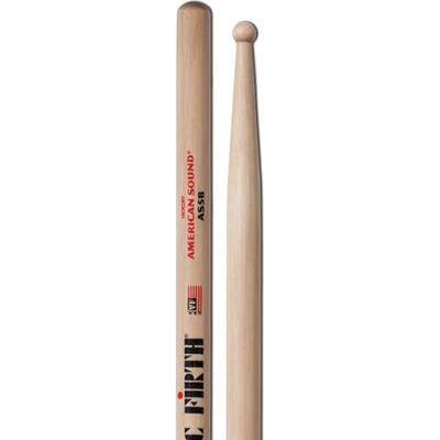 Vic Firth American Sound 5b Round Wood Tip Drumsticks, Natural, AS5B Vic Firth American Sound 5b Round Wood Tip Drumsticks, Natural, AS5B