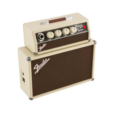 Fender Mini Tone Master Compacte Oefenversterker Gitaar, Tan Werkt op batterijen of netstroom, hoofdtelefoonaansluiting voor stil oefenen, compact ontwerp Fender Mini Tone Master Compacte Oefenversterker Gitaar, Tan Werkt op batterijen of netstroom, hoofdtelefoonaansluiting voor stil oefenen, compact ontwerp