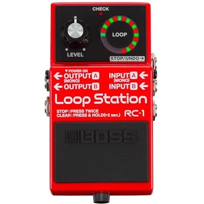 Boss RC-1 Loop Station Pedaal Industriestandaard Eenvoudige Looper voor Gitaar, Bas, Keyboards & Meer 24-Segment LED Indicator 12 Minuten Opnametijd Boss RC-1 Loop Station Pedaal Industriestandaard Eenvoudige Looper voor Gitaar, Bas, Keyboards & Meer 24-Segment LED Indicator 12 Minuten Opnametijd
