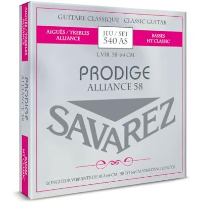 Savarez Klassieke gitaarsnaren Prodige 38 1/8-3/4 maat 3/4-7/8 Carbon 540AS Savarez Klassieke gitaarsnaren Prodige 38 1/8-3/4 maat 3/4-7/8 Carbon 540AS