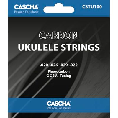 CASCHA Carbon ukelele snaren, hoogwaardige snaren van carbon voor sopraan, concert, tenor en bariton ukeleles, helder geluid, duurzaam en stemvast, ideaal voor beginners en professionals CASCHA Carbon ukelele snaren, hoogwaardige snaren van carbon voor sopraan, concert, tenor en bariton ukeleles, helder geluid, duurzaam en stemvast, ideaal voor beginners en professionals
