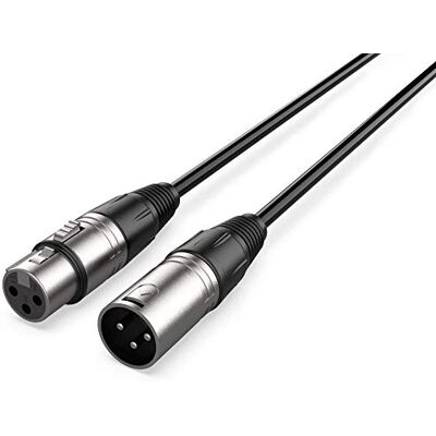 Audibax Zilveren XLR Kabel 10m - Kabels Audibax Zilveren XLR Kabel 10m - Kabels
