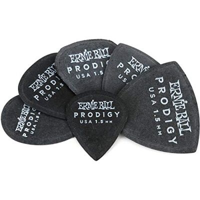 Ernie Ball Multipack Prodigy Picks van 1,5 mm zwart, set van 6 Ernie Ball Multipack Prodigy Picks van 1,5 mm zwart, set van 6