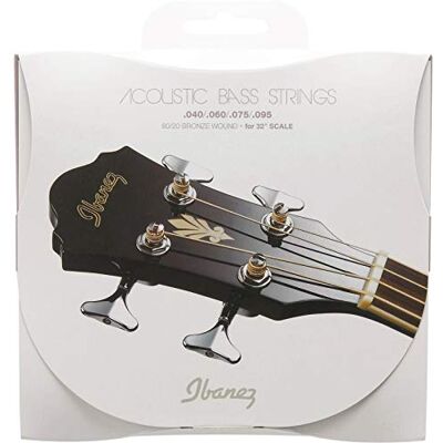 Ibanez IABS4C32 akoestische bassnaarset (81,3 cm (32 inch) schaal, 80/20 brons, 040-095) Ibanez IABS4C32 akoestische bassnaarset (81,3 cm (32 inch) schaal, 80/20 brons, 040-095)