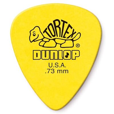 Dunlop 418P.73 Tortex standaard geel 7,3 mm Dunlop 418P.73 Tortex standaard geel 7,3 mm