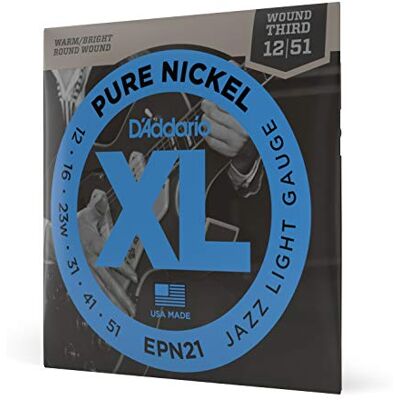 D'Addario XL Pure Nickel Elektrische Snaren EPN21, 12-51 D'Addario XL Pure Nickel Elektrische Snaren EPN21, 12-51
