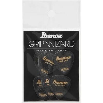 Ibanez Grip Wizard Series Sand Grip Flat Pick zwart 6 stuks (PPA16XSG-BK) Ibanez Grip Wizard Series Sand Grip Flat Pick zwart 6 stuks (PPA16XSG-BK)