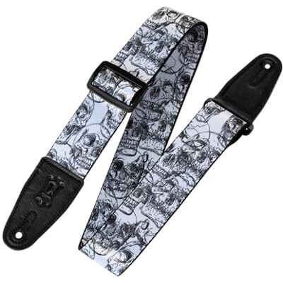 Levy's Mpd2 uniseks-volwassene 2" brede polyester gitaarband met Amerikaanse neo-traditionele Rosie the Riveter motief (1-Pack) Levy's Mpd2 uniseks-volwassene 2" brede polyester gitaarband met Amerikaanse neo-traditionele Rosie the Riveter motief (1-Pack)