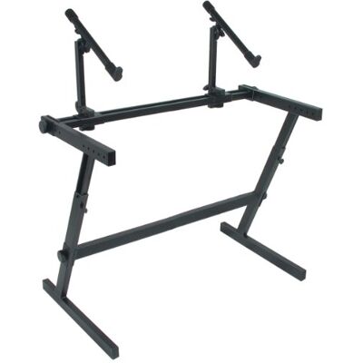 QUIK LOK Z/726 L Dubbele Tier Extra Brede Hoogte Verstelbare Z-Style Toetsenbord Stand QUIK LOK Z/726 L Dubbele Tier Extra Brede Hoogte Verstelbare Z-Style Toetsenbord Stand