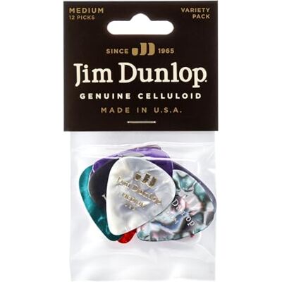Dunlop Plettri Pvp106 Medium Genuine Celluloid Variety Pack (Busta Da 12 Plettri) Dunlop Plettri Pvp106 Medium Genuine Celluloid Variety Pack (Busta Da 12 Plettri)