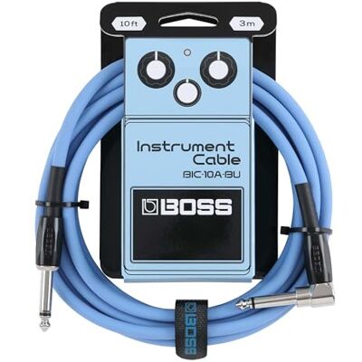 Boss BIC-10A Series Instrumentkabel Rechte naar Haakse ¼-Inch Connectoren 10ft./3m Lengte Hoogwaardige Kabels voor Gitaar, Basgitaar en Meer Stille Werking & Duurzaam Blauw Boss BIC-10A Series Instrumentkabel Rechte naar Haakse ¼-Inch Connectoren 10ft./3m Lengte Hoogwaardige Kabels voor Gitaar, Basgitaar en Meer Stille Werking & Duurzaam Blauw