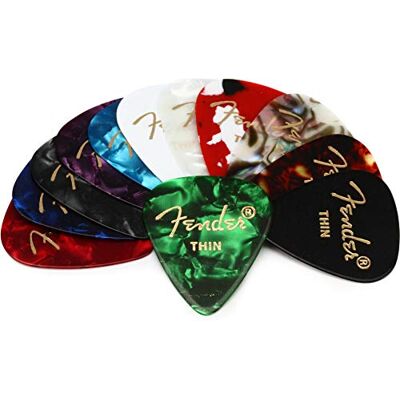 Fender 351 Celluloid Medley Picks, T (12 stuks), 0980300100 Fender 351 Celluloid Medley Picks, T (12 stuks), 0980300100
