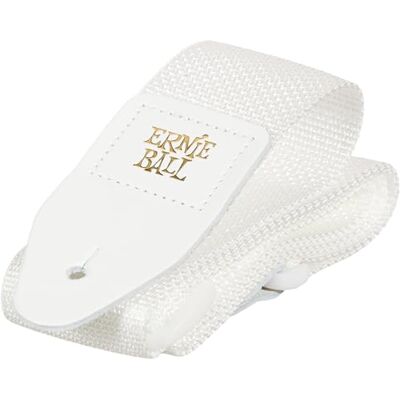 Ernie Ball P05350 Polypro Gitaarband, wit met wit Ernie Ball P05350 Polypro Gitaarband, wit met wit