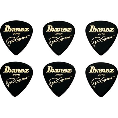 Ibanez Plectrums Paul Gilbert, Blister Pack Van 6 Zwart Ibanez Plectrums Paul Gilbert, Blister Pack Van 6 Zwart