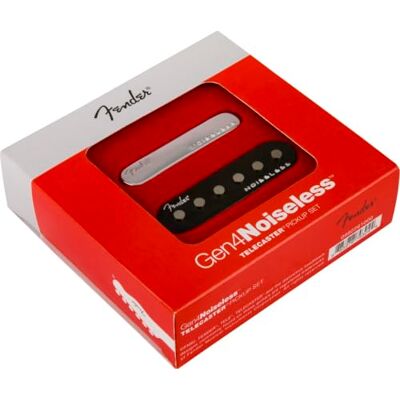 Fender Gen 4 Noiseless Telecaster Pickups Set, 2 stuks Drop-in Tele-upgrade, vintage toon zonder brommen, ruisloze single-coil set, past bij standaard Telecaster-routering Fender Gen 4 Noiseless Telecaster Pickups Set, 2 stuks Drop-in Tele-upgrade, vintage toon zonder brommen, ruisloze single-coil set, past bij standaard Telecaster-routering