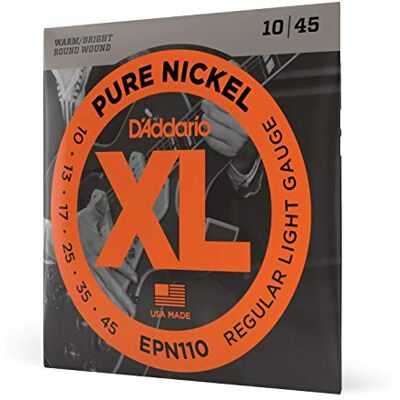 D'Addario XL Pure Nickel Elektrische Snaren EPN110, 10-45 D'Addario XL Pure Nickel Elektrische Snaren EPN110, 10-45