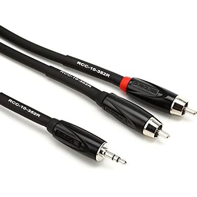 Roland RCC-10-352RV2 3 m verbindingskabel, 3,5 mm jack naar 2x tulpmiddel Roland RCC-10-352RV2 3 m verbindingskabel, 3,5 mm jack naar 2x tulpmiddel