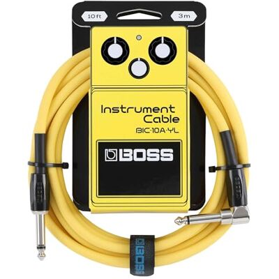 Boss BIC-10A Series Instrumentkabel Rechte naar Haakse ¼-Inch Connectoren 10ft./3m Lengte Hoogwaardige Kabels voor Gitaar, Basgitaar en Meer Stille Werking & Duurzaam Geel Boss BIC-10A Series Instrumentkabel Rechte naar Haakse ¼-Inch Connectoren 10ft./3m Lengte Hoogwaardige Kabels voor Gitaar, Basgitaar en Meer Stille Werking & Duurzaam Geel