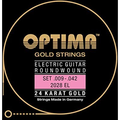 Optima Elektrische Gitaarsnaren Gouden Snaren Rondgewonden Set 2028 EL Optima Elektrische Gitaarsnaren Gouden Snaren Rondgewonden Set 2028 EL