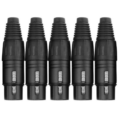 Pronomic XLR Vrouwelijke Connectors - 5 stuks - Hoogwaardige Crimpklemmen Pronomic XLR Vrouwelijke Connectors - 5 stuks - Hoogwaardige Crimpklemmen