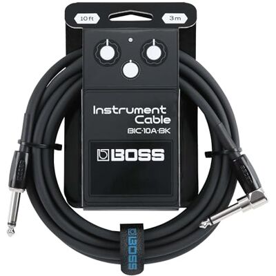 Boss BIC-10A Series Instrumentkabel Rechte naar Haakse ¼-Inch Connectoren 10ft./3m Lengte Hoogwaardige Kabels voor Gitaar, Basgitaar en Meer Stille Werking & Duurzaam Zwart Boss BIC-10A Series Instrumentkabel Rechte naar Haakse ¼-Inch Connectoren 10ft./3m Lengte Hoogwaardige Kabels voor Gitaar, Basgitaar en Meer Stille Werking & Duurzaam Zwart