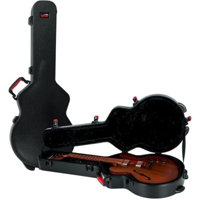 Gator Cases hardshell gitaarkoffer voor semi-akoestische gitaren ES-335, zwart (GTSA-GTR335) Gator Cases hardshell gitaarkoffer voor semi-akoestische gitaren ES-335, zwart (GTSA-GTR335)