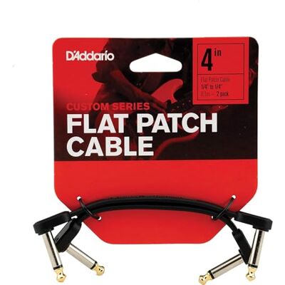 Waves D'Addario Flat Gitaar Patchkabel 4 in Right Angle, 2-Pack Waves D'Addario Flat Gitaar Patchkabel 4 in Right Angle, 2-Pack