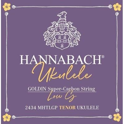 Hannabach Ukulele-snaren Tenor Ukulele Super-Carbon Goldin Enkele snaar Low G Medium High Tension Scale 43'' .041-2434MHTLGP Hannabach Ukulele-snaren Tenor Ukulele Super-Carbon Goldin Enkele snaar Low G Medium High Tension Scale 43'' .041-2434MHTLGP